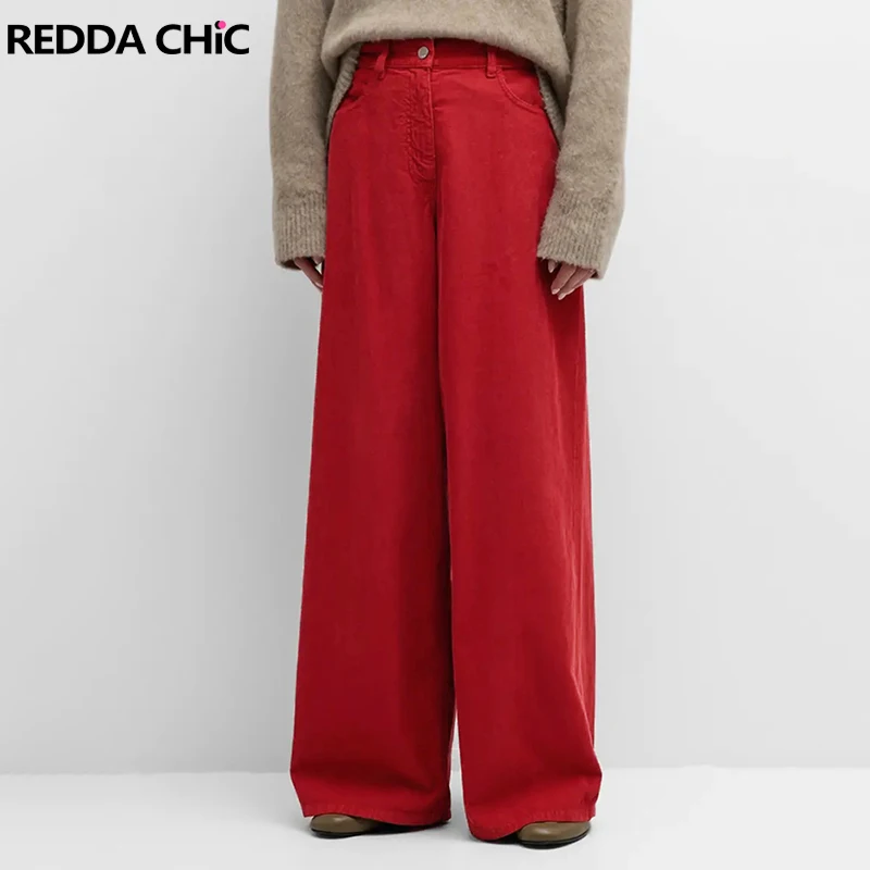 REDDACHiC Red Solid Baggy Jeans Women Trousers Work Casual Loose Fit High Waist Straight Wide Leg Denim Pants Vintage Streetwear
REDDACHiC Red Solid Baggy Jeans Women Trousers Work Casual Loose Fit High Waist Straight Wide Leg Denim Pants Vintage Streetwear