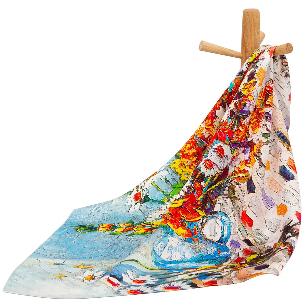 53cm 100% Genuine Silk Top Luxury Woman Scarf Men's Neckwarmer Female Evening Square Hijab Headscarf Girls Gifts Daisies in Jug
53cm 100% Genuine Silk Top Luxury Woman Scarf Men's Neckwarmer Female Evening Square Hijab Headscarf Girls Gifts Daisies in Jug