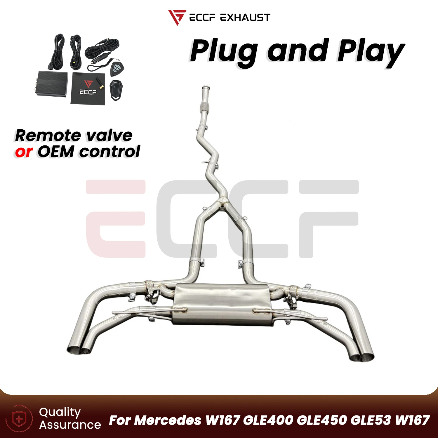 Sporty Stainless steel Catback Exhaust system FOR Mercedes W167 GLE400 GLE450 GLE53 W167 Performance Upgrade Plug and Play
Sporty Stainless steel Catback Exhaust system FOR Mercedes W167 GLE400 GLE450 GLE53 W167 Performance Upgrade Plug and Play