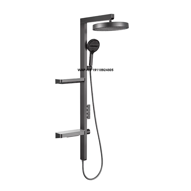 Hot Selling Bath & Shower Faucet Multifunction Piano Key Large Shower Head Raining Waterfall Bathroom Smart Shower Set