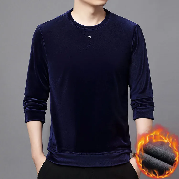 Warm Fce Lined Velvet Base irt round Ne Men's Faionable Color Sweatirt Trendy Underwear for Autumn Winter
Warm Fce Lined Velvet Base irt round Ne Men's Faionable Color Sweatirt Trendy Underwear for Autumn Winter