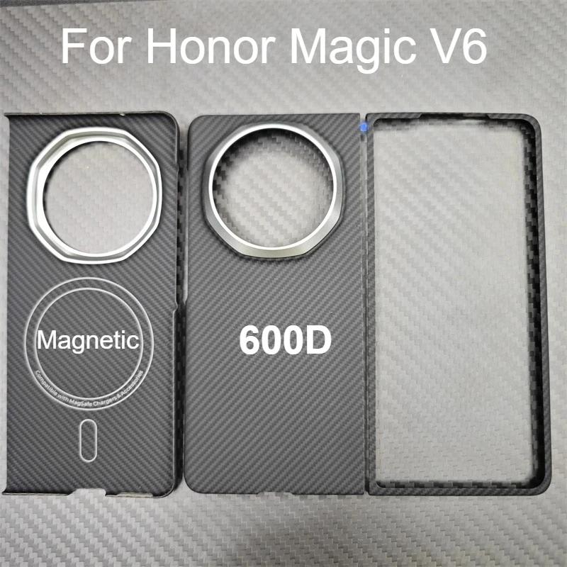 Magnetic Case For Honor Magic V6 Carbon Aramid Fiber Phone Cover Shockproof Ultra-Thin Mobile Phone Protective Cover Cases
Magnetic Case For Honor Magic V6 Carbon Aramid Fiber Phone Cover Shockproof Ultra-Thin Mobile Phone Protective Cover Cases