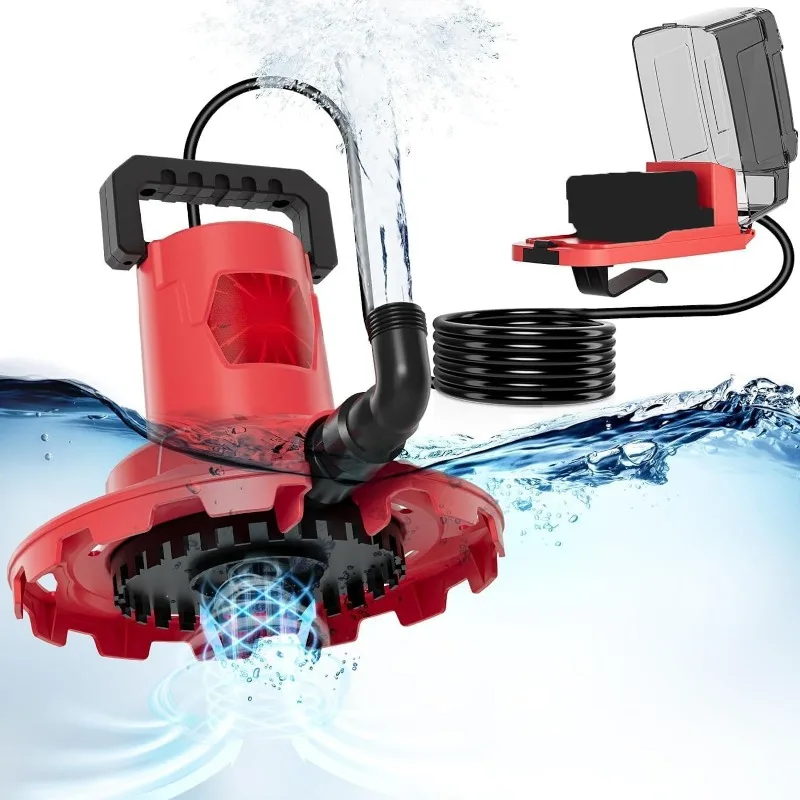 Cordless Water Pump Compatible For Milwaukee 18V Battery, Portable Submersible Pump Cover with 16.5ft Power Cord, 1320GPH Water
Cordless Water Pump Compatible For Milwaukee 18V Battery, Portable Submersible Pump Cover with 16.5ft Power Cord, 1320GPH Water