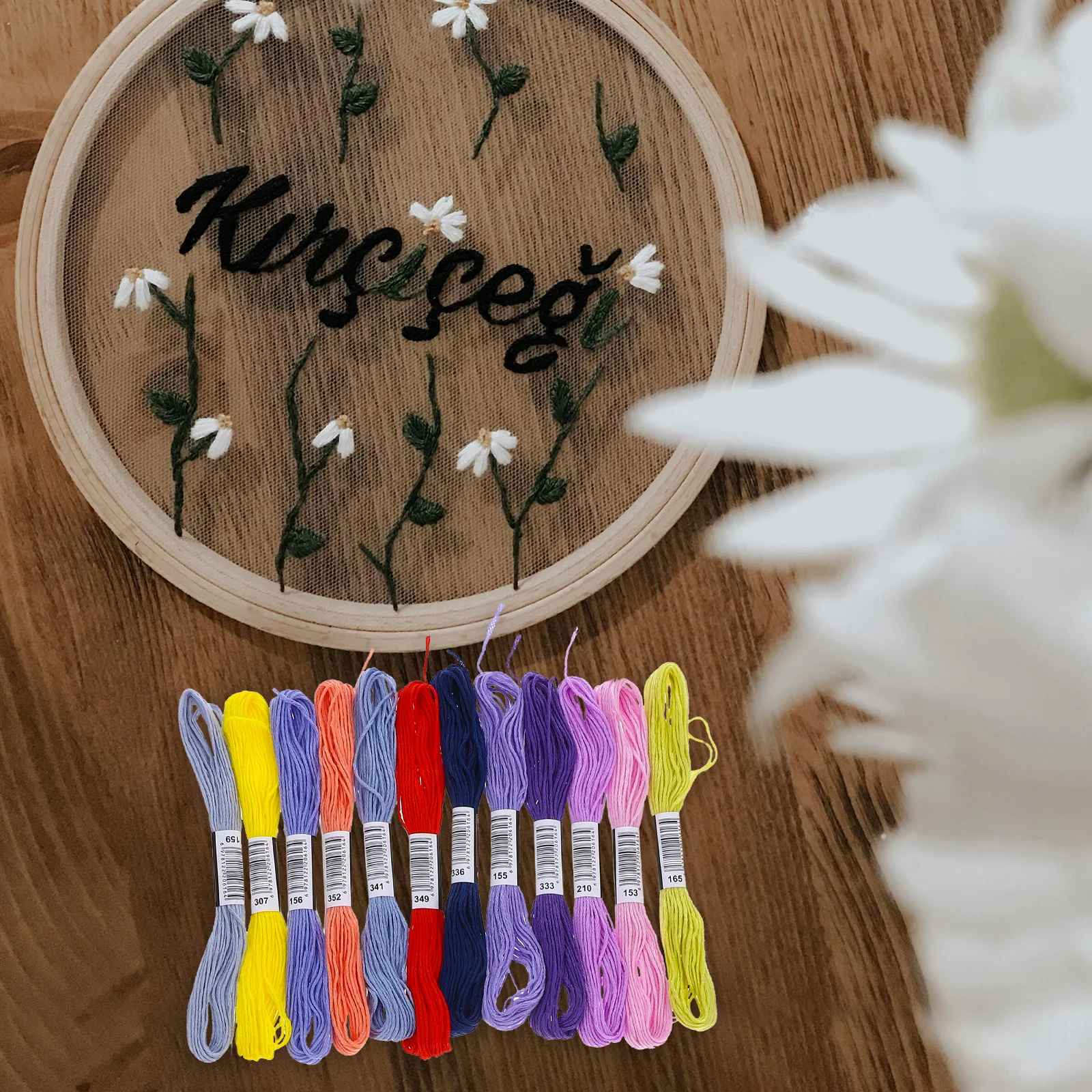 24Pcs Cross Stitch Floss Set Tangle Resistant Threads for DIY Embroidery Crafts Bracelet Making Hand Sewing Yarn Kit Portable
24Pcs Cross Stitch Floss Set Tangle Resistant Threads for DIY Embroidery Crafts Bracelet Making Hand Sewing Yarn Kit Portable