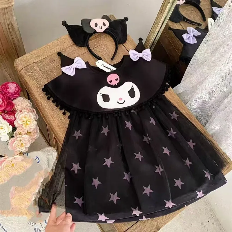 Kuromi Kawaii Sanrio Ins Fashion Children Princess Short Sleeve Shirt Dress Cute Cartoon Casual Shirt Clothes Gifts for Girls
Kuromi Kawaii Sanrio Ins Fashion Children Princess Short Sleeve Shirt Dress Cute Cartoon Casual Shirt Clothes Gifts for Girls