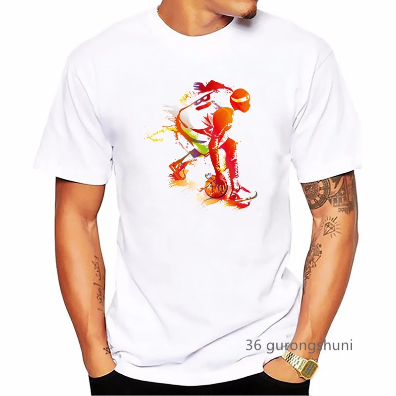Футболка мужская с коротким рукавом, забавная тенниска с принтом баскетбола, уличная одежда в стиле Харадзюку, лето 
Футболка мужская с коротким рукавом, забавная тенниска с принтом баскетбола, уличная одежда в стиле Харадзюку, лето