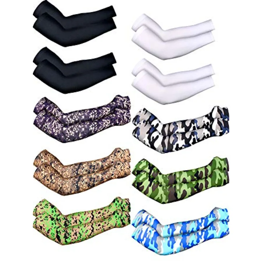 10 Pairs Arm Sleeves Sun Protection UV Arm Sleeves Camouflage Cooling Anti Slip Tattoo Cover Sleeve with Thumb Holes for Men Wo
10 Pairs Arm Sleeves Sun Protection UV Arm Sleeves Camouflage Cooling Anti Slip Tattoo Cover Sleeve with Thumb Holes for Men Wo