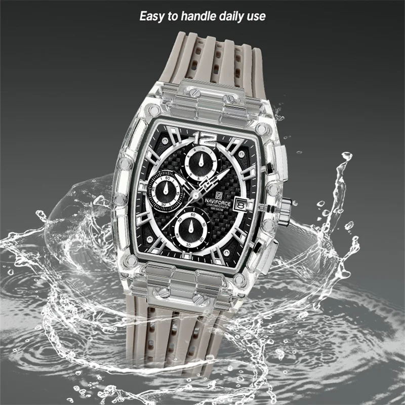 NAVIFORCE 2025 New Original Men Watches 5ATM Waterproof Sport Quartz Multifunction Silicone Band Fashion Square Case WristWatch
NAVIFORCE 2025 New Original Men Watches 5ATM Waterproof Sport Quartz Multifunction Silicone Band Fashion Square Case WristWatch