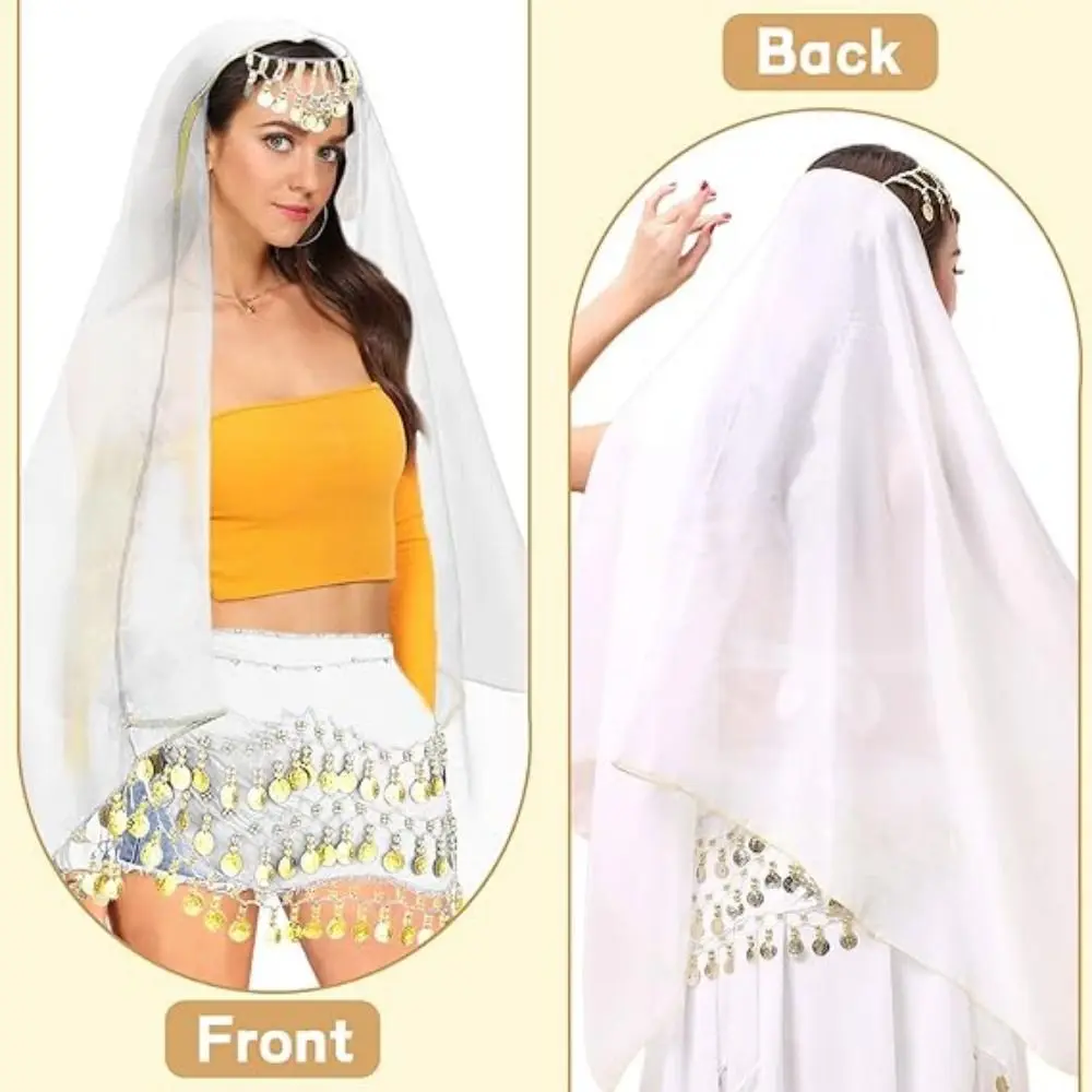 Detachable Headpiece Women's Belly Dance Outfits Veil Accessories Head Scarf Belly Dancer Outfit Coin Wrist Bracelets
Detachable Headpiece Women's Belly Dance Outfits Veil Accessories Head Scarf Belly Dancer Outfit Coin Wrist Bracelets