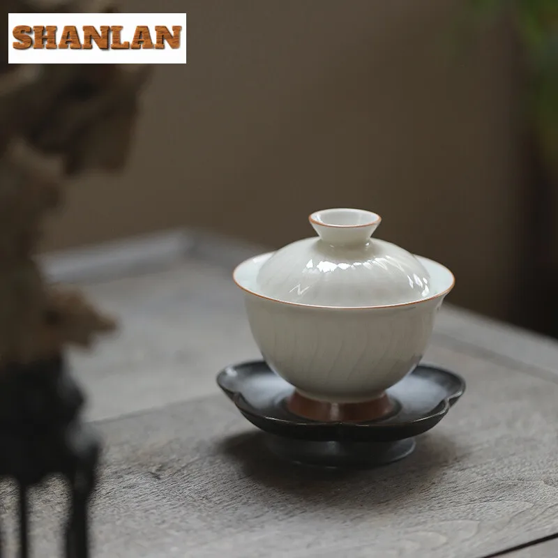 130ml Boutique Pink Green Porcelain Gaiwan Chrysanthemum Petal Tea Tureen Household Tea Maker Cover Bowl Tea Items Decoration
130ml Boutique Pink Green Porcelain Gaiwan Chrysanthemum Petal Tea Tureen Household Tea Maker Cover Bowl Tea Items Decoration