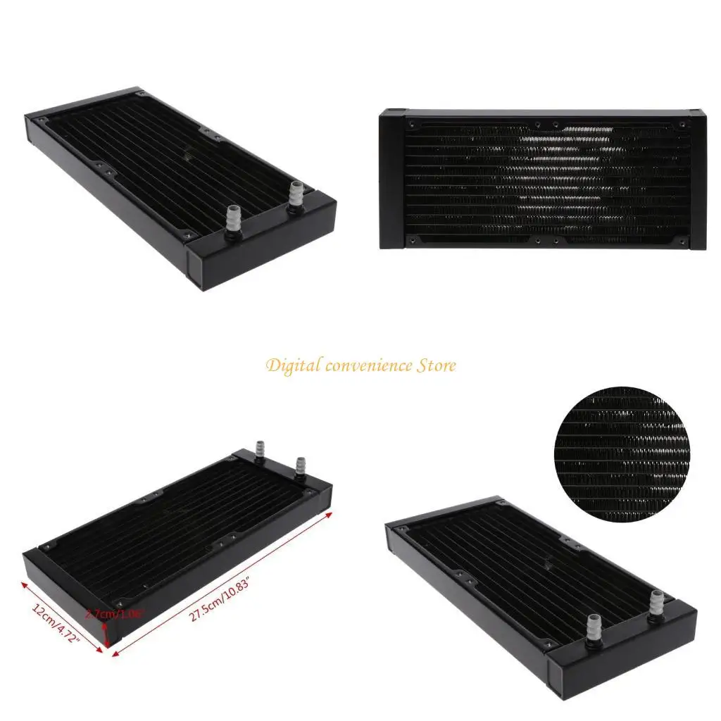 97QA Aluminum Radiator CPU Water Cooling Heat Exchanger with 1/4 inch Thread 12 Tubes
97QA Aluminum Radiator CPU Water Cooling Heat Exchanger with 1/4 inch Thread 12 Tubes