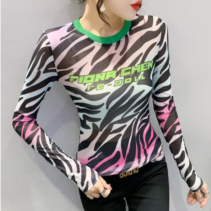 #4237 Spring 2023 Printed T Shirt Women Skinny Woman T-shirts Long Sleeves Thin Casual Vintage Mesh T Shirt Female Korean Style
#4237 Spring 2023 Printed T Shirt Women Skinny Woman T-shirts Long Sleeves Thin Casual Vintage Mesh T Shirt Female Korean Style