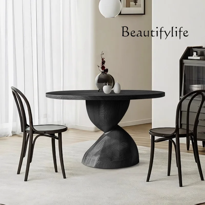 Итальянский минималистичный круглый обеденный стол из цельного дерева, дизайнерский обеденный стол и стул премиум-класса специальной формы, ваби-****, орех, домашний обеденный стол и стул
Итальянский минималистичный круглый обеденный стол из цельного дерева, дизайнерский обеденный стол и стул премиум-класса специальной формы, ваби-****, орех, домашний обеденный стол и стул