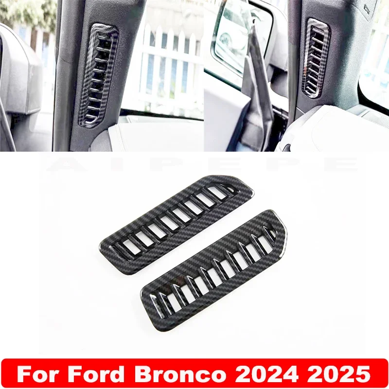 Car A-pillar Stickers for Ford Bronco 2024 2025 Interior Accessories ABS Carbon Fiber Front Upper Air Conditions Outlet Cover
Car A-pillar Stickers for Ford Bronco 2024 2025 Interior Accessories ABS Carbon Fiber Front Upper Air Conditions Outlet Cover