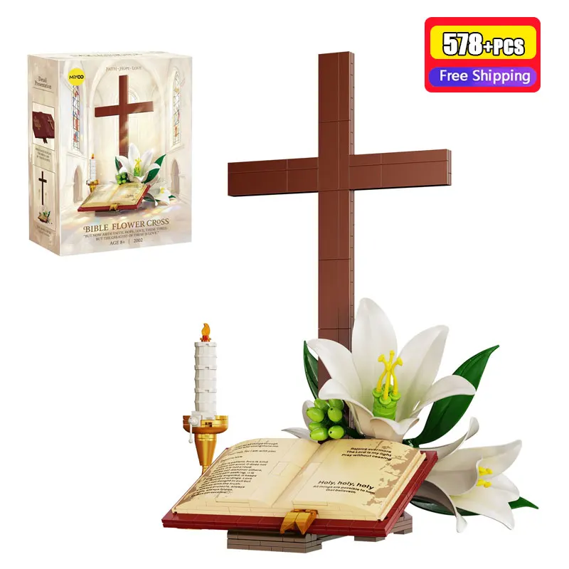 578 Pcs Building Blocks Holy Church Cross Model Toy Bible Story Easter Christmas Desktop Ornament Decoration Creative Gift
578 Pcs Building Blocks Holy Church Cross Model Toy Bible Story Easter Christmas Desktop Ornament Decoration Creative Gift