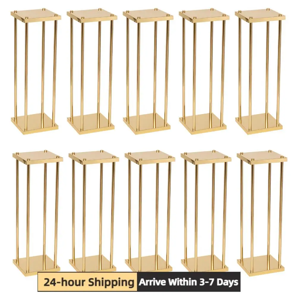 10 Pcs Rectangular Flower Display Rack with Plates Metal Column Flower Stand 23.62x7.87x7.87in for Home Party Table Events Decor
10 Pcs Rectangular Flower Display Rack with Plates Metal Column Flower Stand 23.62x7.87x7.87in for Home Party Table Events Decor