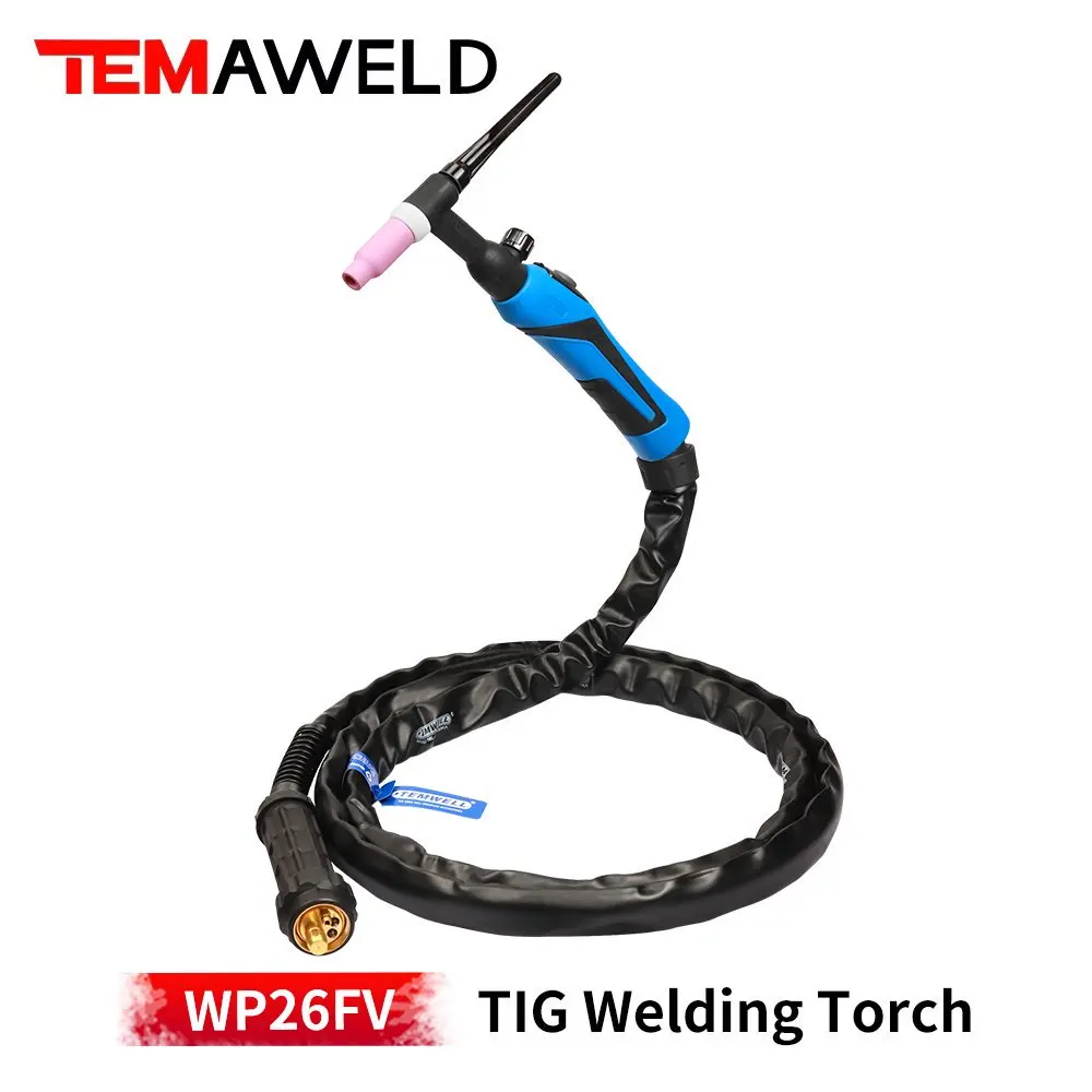 TIG Torch WP26 WP26FV 3m 13ft GTAW Gas Tungsten Arc Welding Gun WP-26 Argon Air Cooled TIG Welding Torch Wholesale
TIG Torch WP26 WP26FV 3m 13ft GTAW Gas Tungsten Arc Welding Gun WP-26 Argon Air Cooled TIG Welding Torch Wholesale
