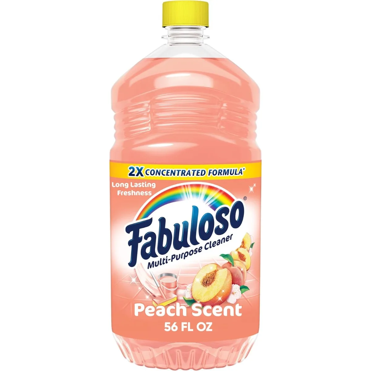 Fabuloso Multi-Purpose Cleaner, 2X Concentrated Formula, Floor Cleaner, Peach Scent, 56 fl oz
Fabuloso Multi-Purpose Cleaner, 2X Concentrated Formula, Floor Cleaner, Peach Scent, 56 fl oz