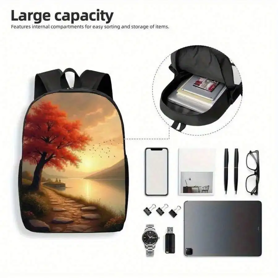 Red Maple Tree Landscape Backpack Lightweight Foldable Travel Bag With Adjustable Straps Polyester Material Zipper Closure
Red Maple Tree Landscape Backpack Lightweight Foldable Travel Bag With Adjustable Straps Polyester Material Zipper Closure