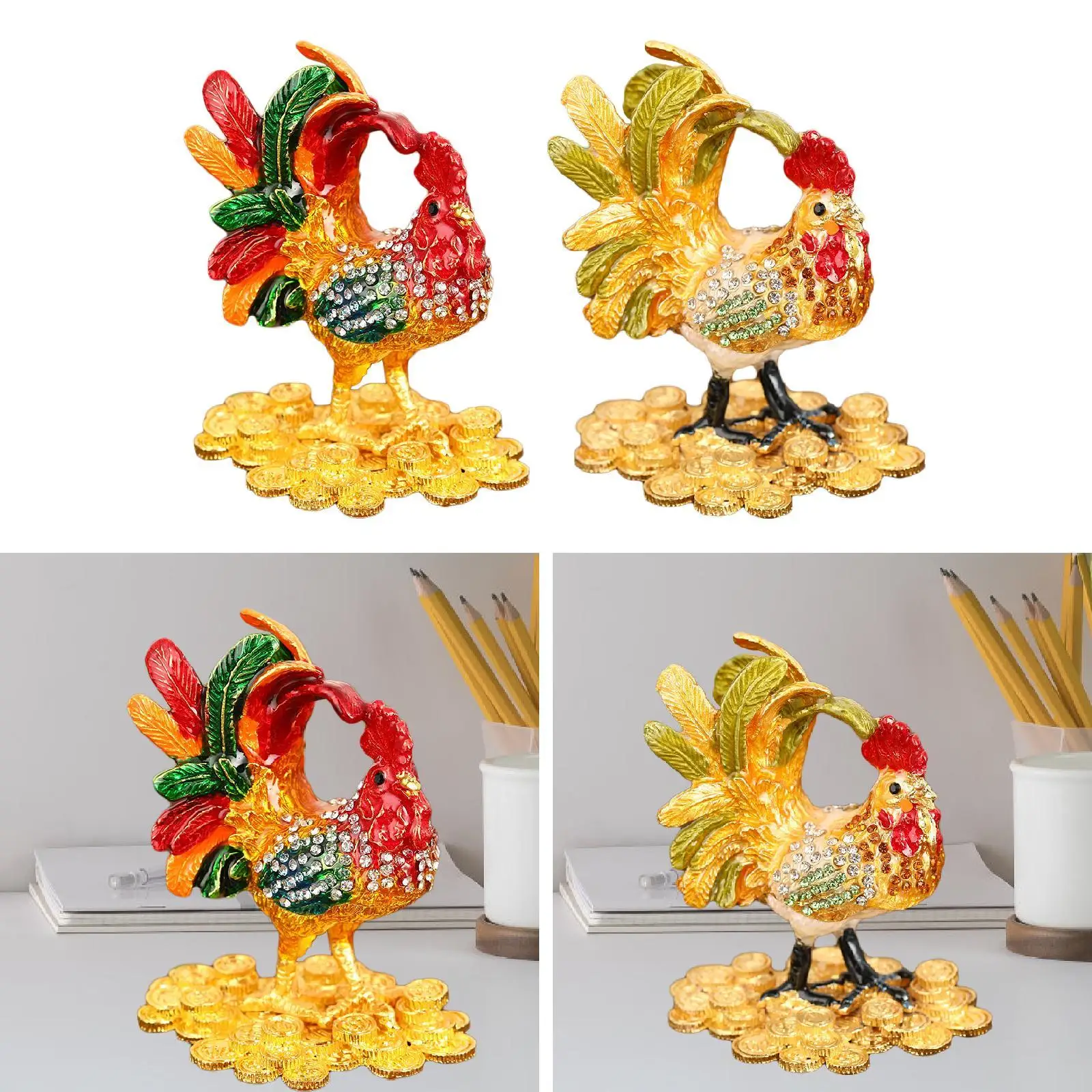 Эмалированная фигурка курицы, шкатулка для драгоценностей, настольное украшение для дома, украшение для рабочего стола, серьги-гвоздики, браслеты, броши, серьги
Эмалированная фигурка курицы, шкатулка для драгоценностей, настольное украшение для дома, украшение для рабочего стола, серьги-гвоздики, браслеты, броши, серьги