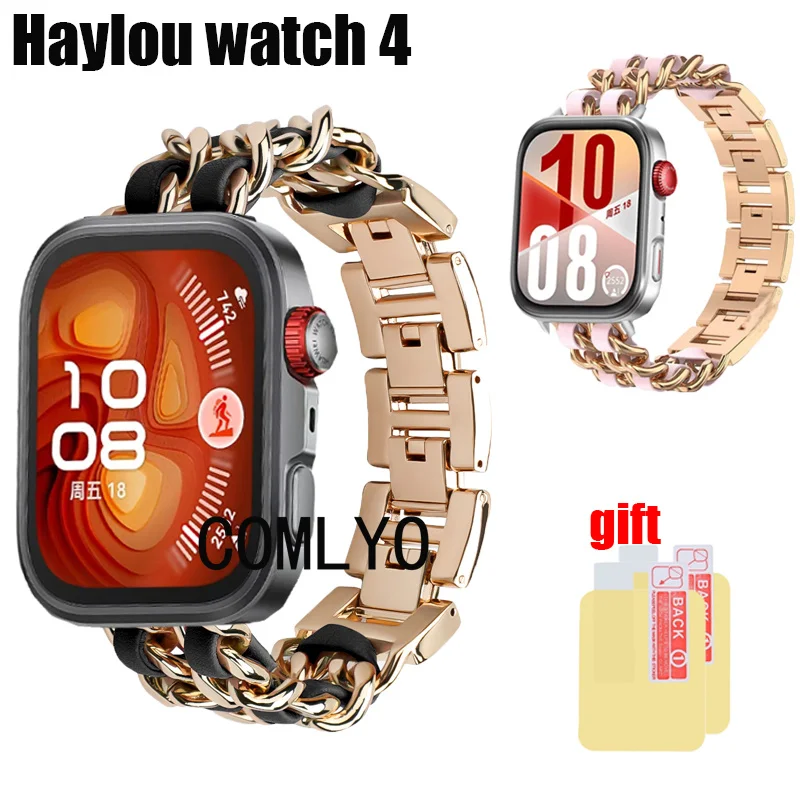 Для часов Huawei Fit 4, 4pro, ремешок для умных часов, ремешок из нержавеющей стали, женский ремень, защитная пленка для экрана
Для часов Huawei Fit 4, 4pro, ремешок для умных часов, ремешок из нержавеющей стали, женский ремень, защитная пленка для экрана