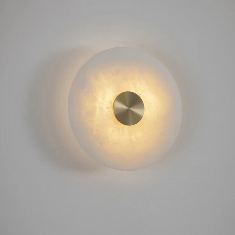 Spanish Natural Marble LED Wall Light Round Brass Sconce for Bedroom Living Room Bedside Corridor Modern Art Deco Creative Decor
Spanish Natural Marble LED Wall Light Round Brass Sconce for Bedroom Living Room Bedside Corridor Modern Art Deco Creative Decor