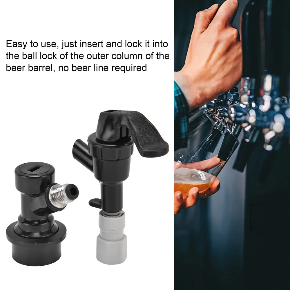 2 piece Quick Connector Plastic Beer Dispenser Black Beer Tap Faucet Picnic Beer Tap Party Barbecue
2 piece Quick Connector Plastic Beer Dispenser Black Beer Tap Faucet Picnic Beer Tap Party Barbecue