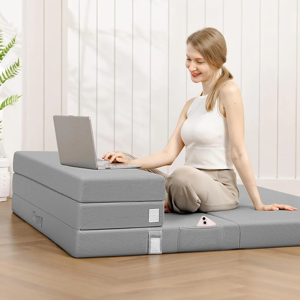 Folding Mattress with Washable Cover - Upgraded Trifold Mattress for Guest Bed,Camping Bed,Yoga Mat,Office Desk
Folding Mattress with Washable Cover - Upgraded Trifold Mattress for Guest Bed,Camping Bed,Yoga Mat,Office Desk
