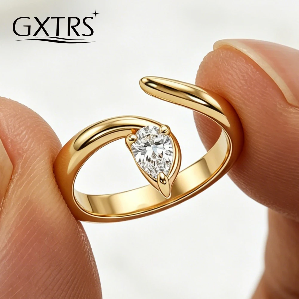 GXTRS 0.5CT Waterdrop Moissanite Open Rings Women's 925 Sterling Silver Pear Cut Lab Diamond Wedding Band Fine Jewelry Certified
GXTRS 0.5CT Waterdrop Moissanite Open Rings Women's 925 Sterling Silver Pear Cut Lab Diamond Wedding Band Fine Jewelry Certified
