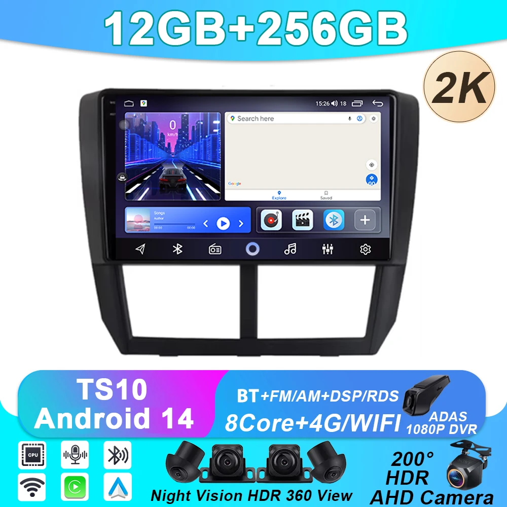 WIFI For Subaru Forester 3 SH 2007 2008 2009 2010-2012 4G CarPlay Android Radio Car Intelligent System 2din GPS Stereo Head Unit
WIFI For Subaru Forester 3 SH 2007 2008 2009 2010-2012 4G CarPlay Android Radio Car Intelligent System 2din GPS Stereo Head Unit
