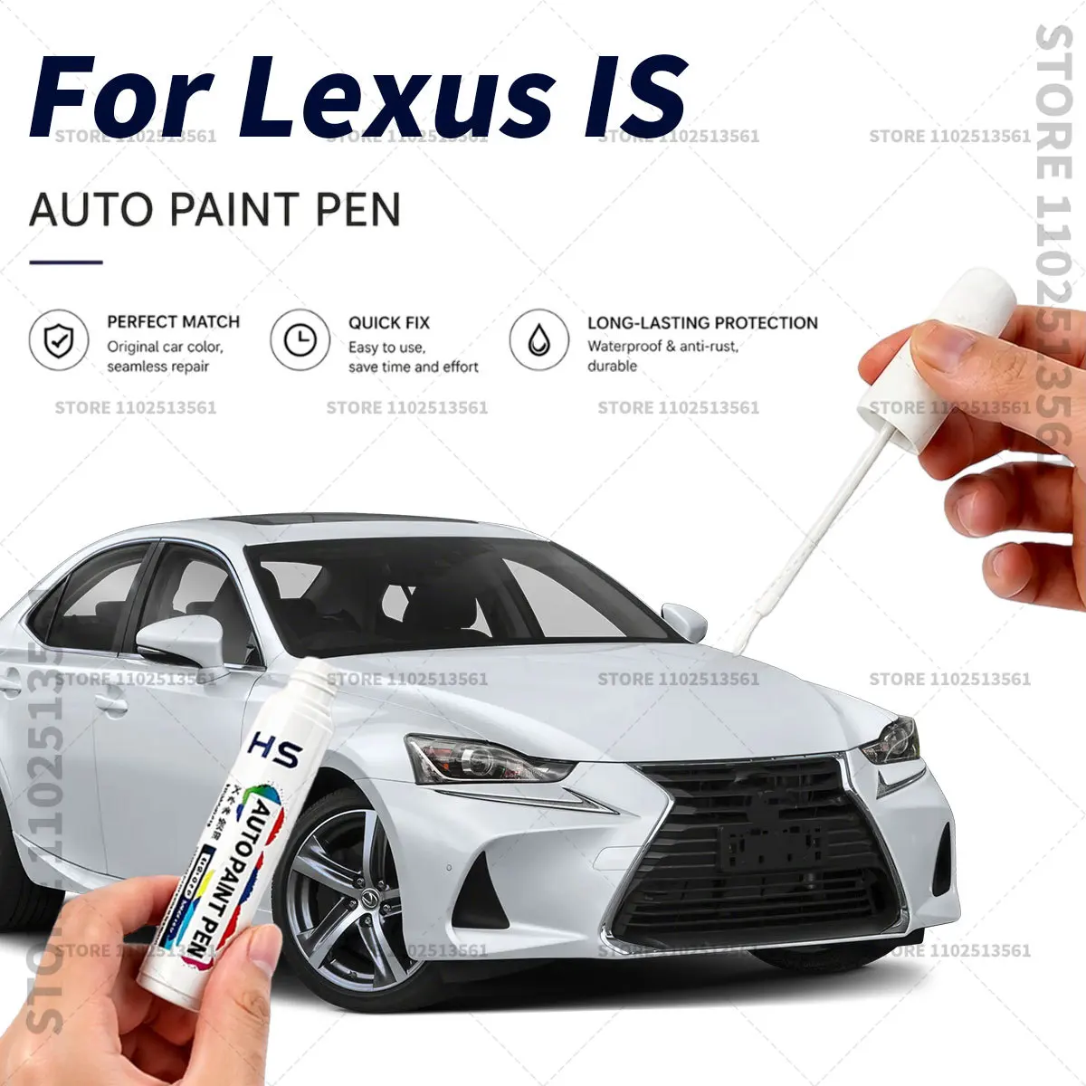 Touch Up Paint Pen Quick Repair Car Scratch Chip Paint Brush For 1999-2025 Lexus IS Ultra White Iridium Silver Infra red Blue
Touch Up Paint Pen Quick Repair Car Scratch Chip Paint Brush For 1999-2025 Lexus IS Ultra White Iridium Silver Infra red Blue