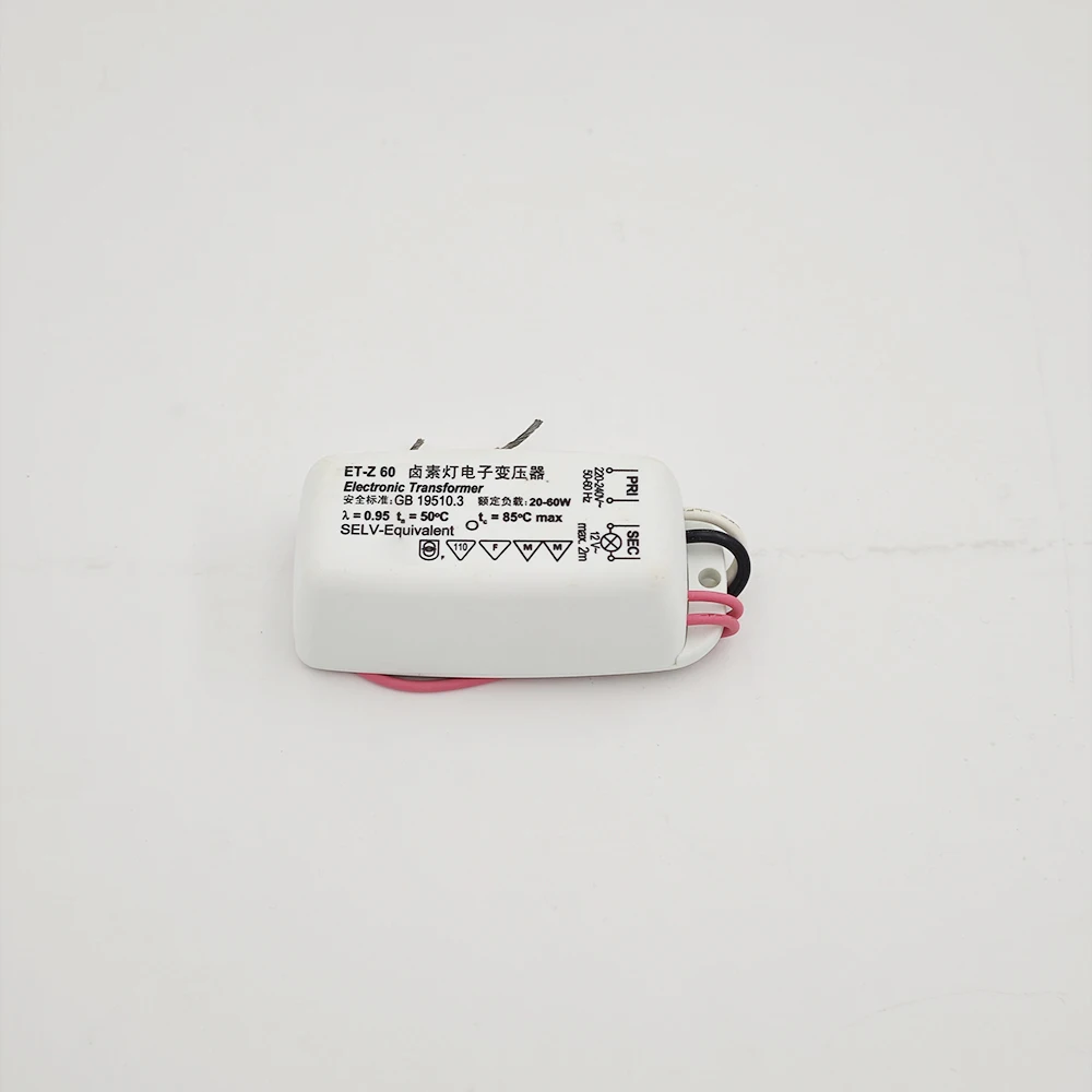 Оригинальный неновый электронный трансформатор 12 В ET-Z 60 ET-A 60 ET-E 60 Вт галогенная кварцевая лампа чашка из бисера 12 В
Оригинальный неновый электронный трансформатор 12 В ET-Z 60 ET-A 60 ET-E 60 Вт галогенная кварцевая лампа чашка из бисера 12 В