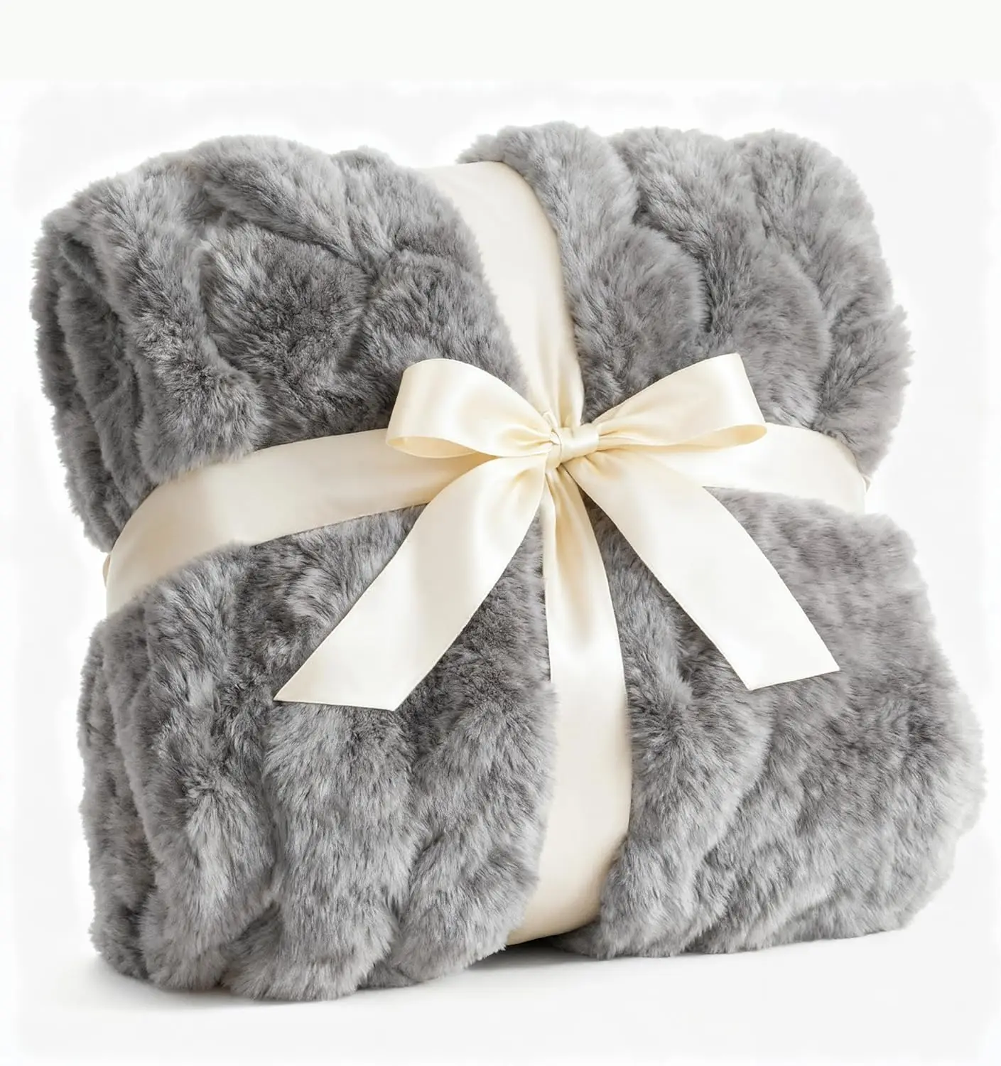 Luxury Faux Fur Throw Blanket King Size 90x108 - Plush Soft Bubble Texture, Breathable & Cozy for Couch Bed, Grey
Luxury Faux Fur Throw Blanket King Size 90x108 - Plush Soft Bubble Texture, Breathable & Cozy for Couch Bed, Grey