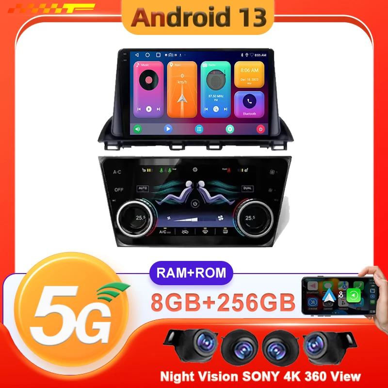 Android 13 For Mazda 3 Axela 2014 - 2019 air condition display Multimedia Car Player Stereo Auto Radio Navigation GPS Screen HDR
Android 13 For Mazda 3 Axela 2014 - 2019 air condition display Multimedia Car Player Stereo Auto Radio Navigation GPS Screen HDR