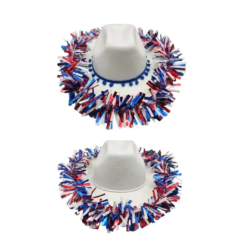 31BB Homburg Unique Patriotic Tinsel Patriotic Styling Hat Gifts for Boyfriend Hat Wide Brimmed Unisex Wear for Gatherings
31BB Homburg Unique Patriotic Tinsel Patriotic Styling Hat Gifts for Boyfriend Hat Wide Brimmed Unisex Wear for Gatherings