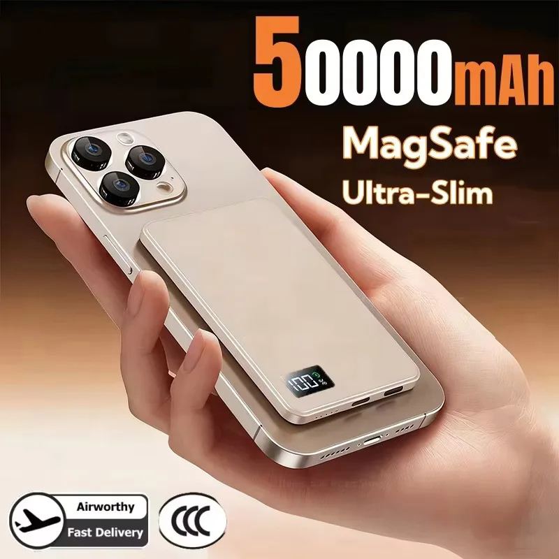 50000mAh Magnetic Power Bank Portable Wireless Ultra Slim Card Design Fast Charge External Battery For iPhone Samsung Xaiomi New
50000mAh Magnetic Power Bank Portable Wireless Ultra Slim Card Design Fast Charge External Battery For iPhone Samsung Xaiomi New