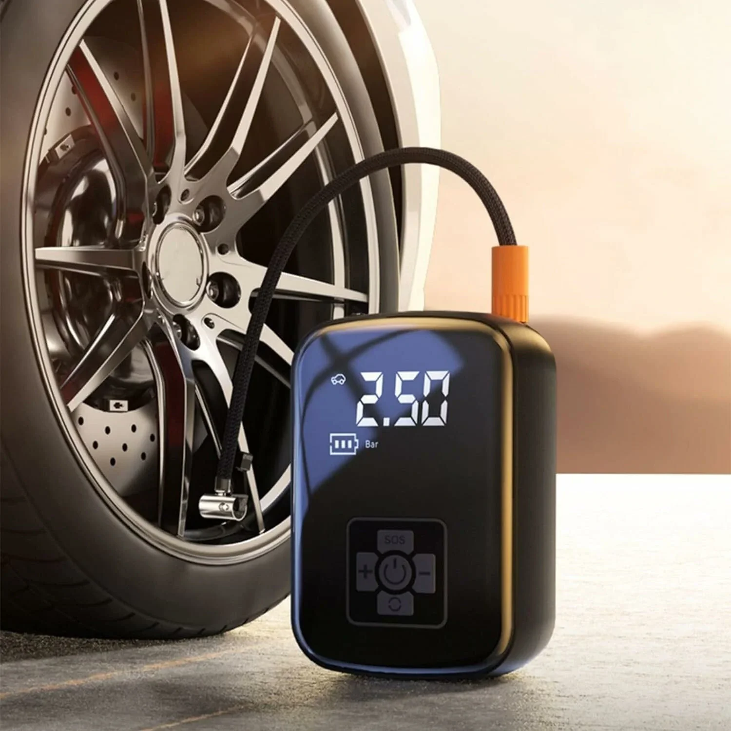 150PSI Car Cordless Portable Air Pump Electric Car Tire Pump For Inflating with Emergency LED Light Digital Pressure Gauge
150PSI Car Cordless Portable Air Pump Electric Car Tire Pump For Inflating with Emergency LED Light Digital Pressure Gauge