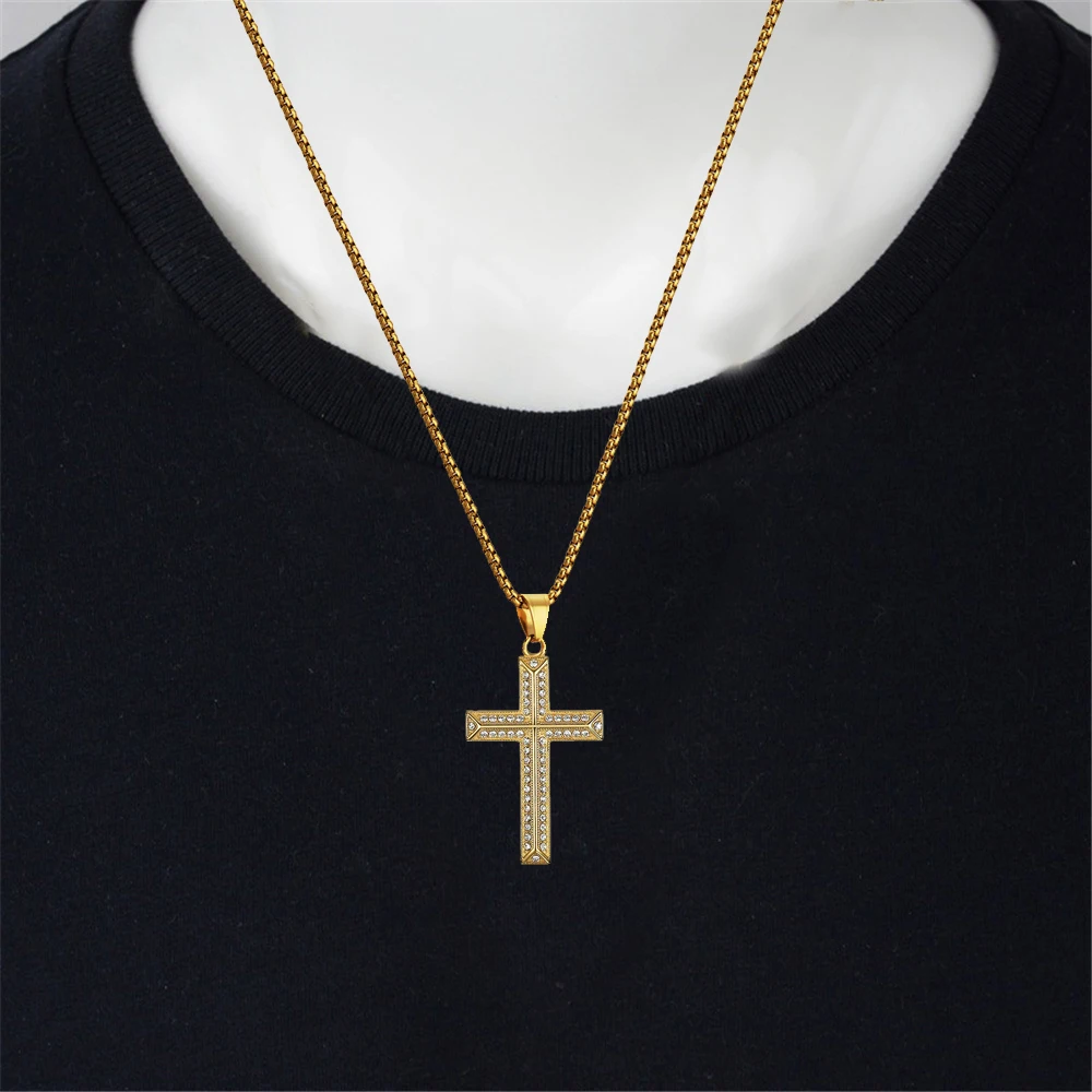 Hip Hop Iced Out Knight Cross Pendant Male Gold Color Stainless Steel Christian Necklace For Men Religious Jewelry Gift 2025
Hip Hop Iced Out Knight Cross Pendant Male Gold Color Stainless Steel Christian Necklace For Men Religious Jewelry Gift 2025