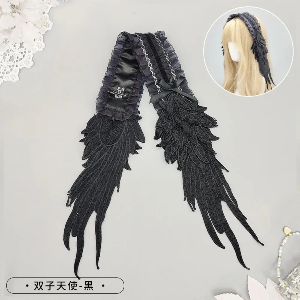 Gothic Lolita Angel Wing Headband Lace Trim Dark Fashion Headpiece for Women
Gothic Lolita Angel Wing Headband Lace Trim Dark Fashion Headpiece for Women