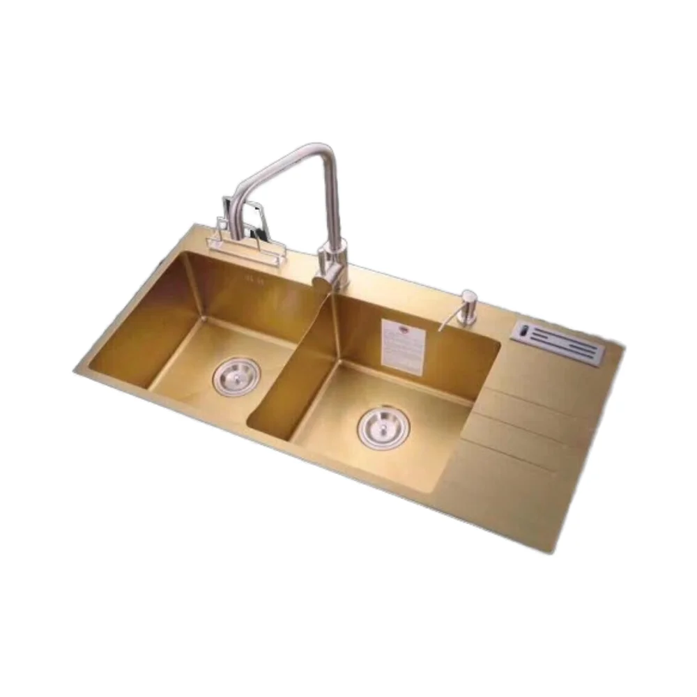 Wholesale Price LS-100x48cm Handmade Stainless Steel Kitchen Sink Double Bowl With Drainboard Counter Installation for Home Use
Wholesale Price LS-100x48cm Handmade Stainless Steel Kitchen Sink Double Bowl With Drainboard Counter Installation for Home Use