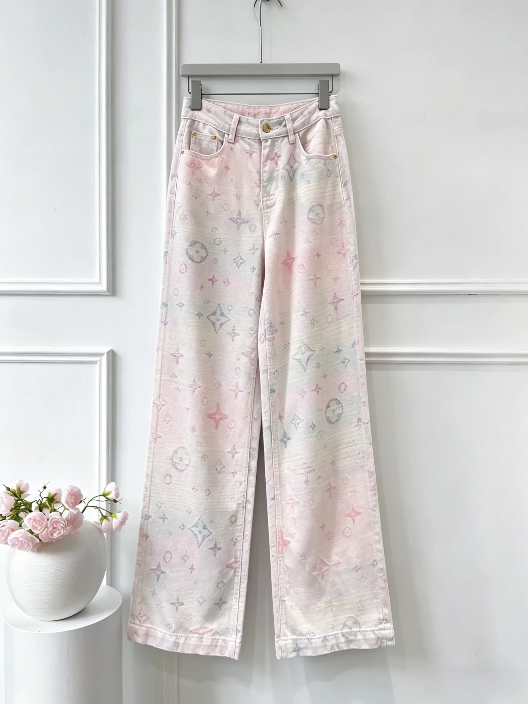 Embroidered Wide Leg Denim Jeans Girl Style Summer Spring Fashion Soft Durable Natural Waist Button Closure Jeans
Embroidered Wide Leg Denim Jeans Girl Style Summer Spring Fashion Soft Durable Natural Waist Button Closure Jeans