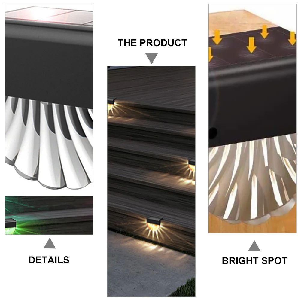 2Pcs LED Stair Lights Solar Waterproof Outdoor Wall Lamps for Fence Garden Patio Deck Solar Stair Lamps Light 
2Pcs LED Stair Lights Solar Waterproof Outdoor Wall Lamps for Fence Garden Patio Deck Solar Stair Lamps Light