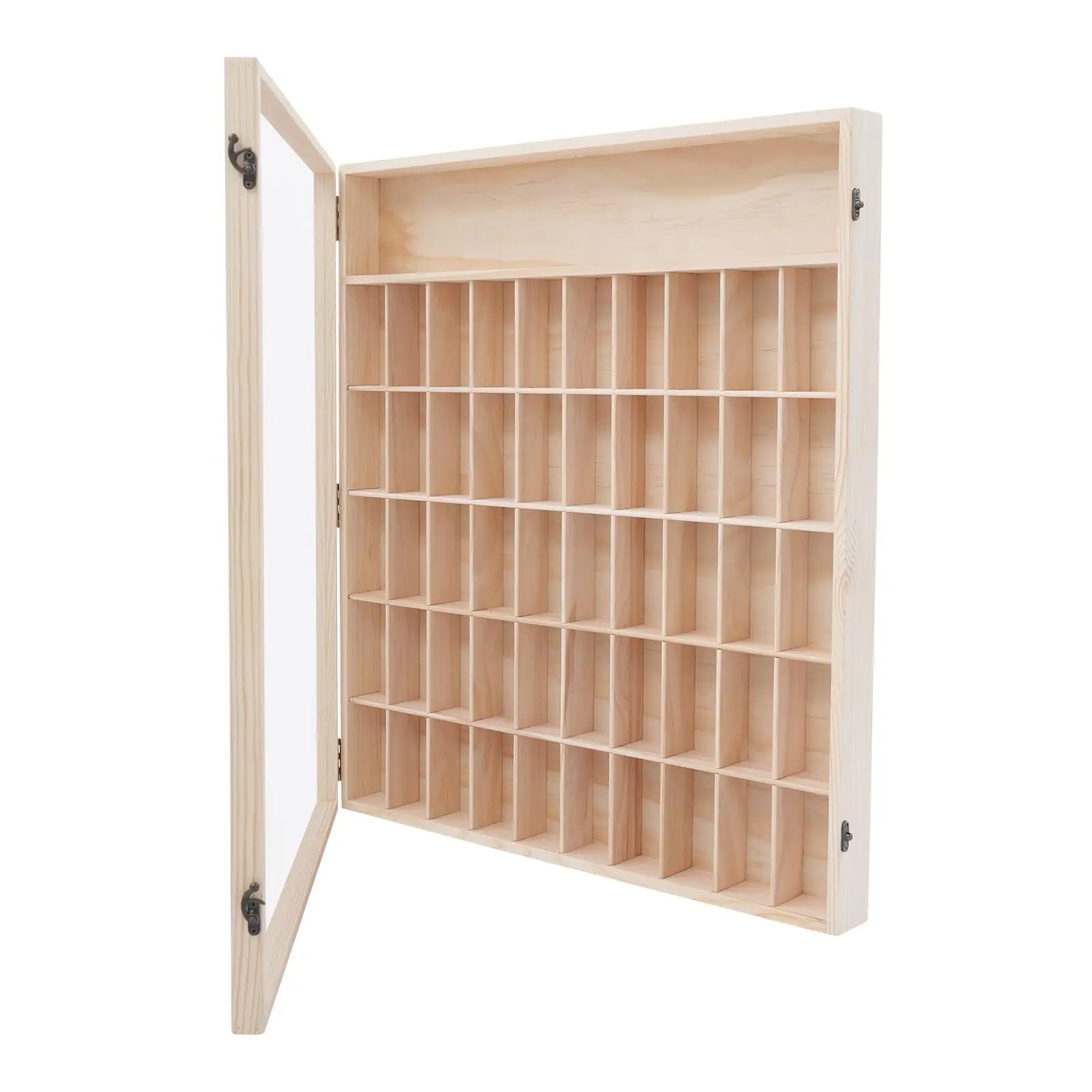 Wall-Mount Wooden Minifigure Display Cabinet with Door - 6-Tier 50 Compartments Modern Pine Wood Case for Collectibles, Action F
Wall-Mount Wooden Minifigure Display Cabinet with Door - 6-Tier 50 Compartments Modern Pine Wood Case for Collectibles, Action F