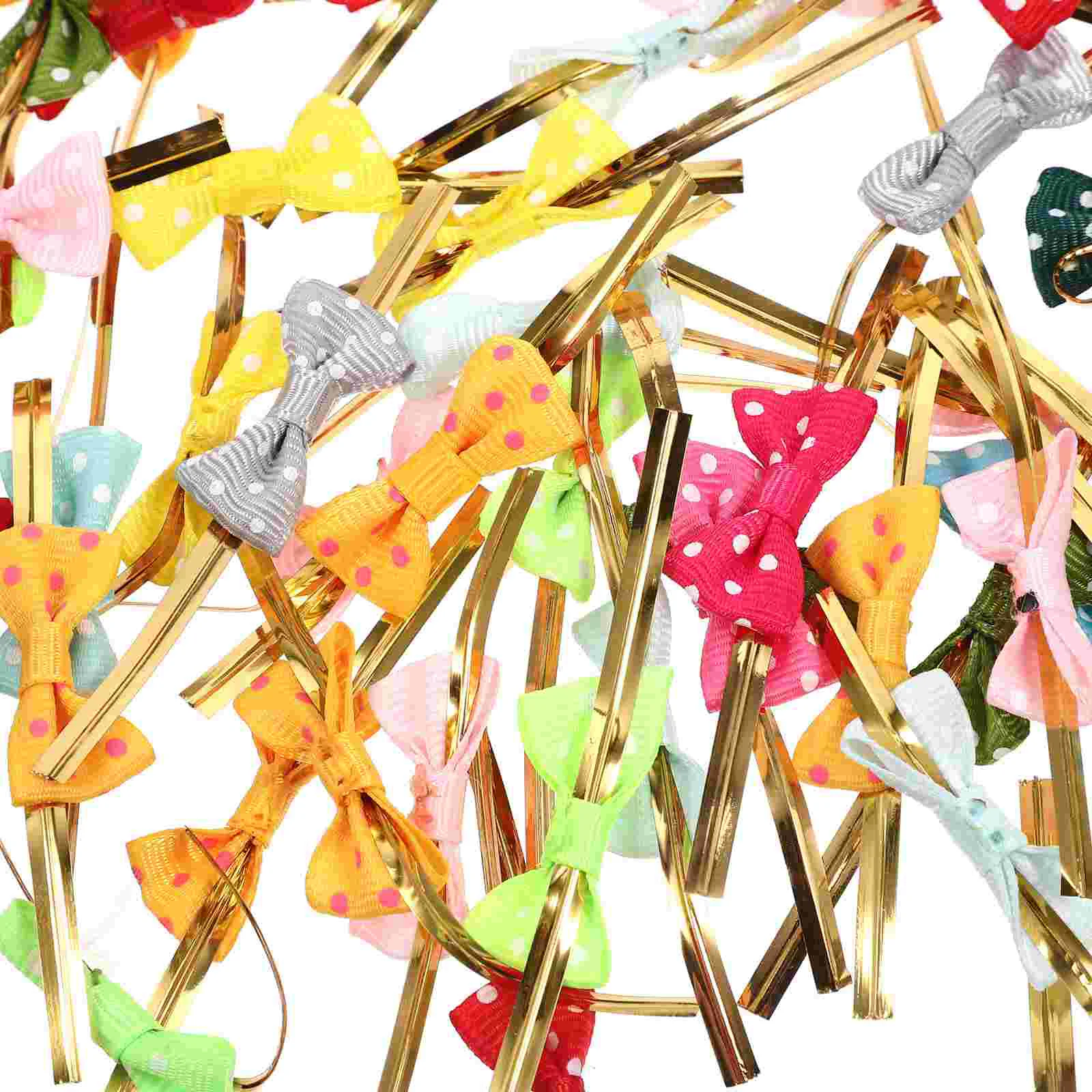 100 Pcs Gift Wrapping Bows Polyester Candy Bag Sealing Ties Party Decoration Wedding Favors Craft Supplies Easy Knot
100 Pcs Gift Wrapping Bows Polyester Candy Bag Sealing Ties Party Decoration Wedding Favors Craft Supplies Easy Knot