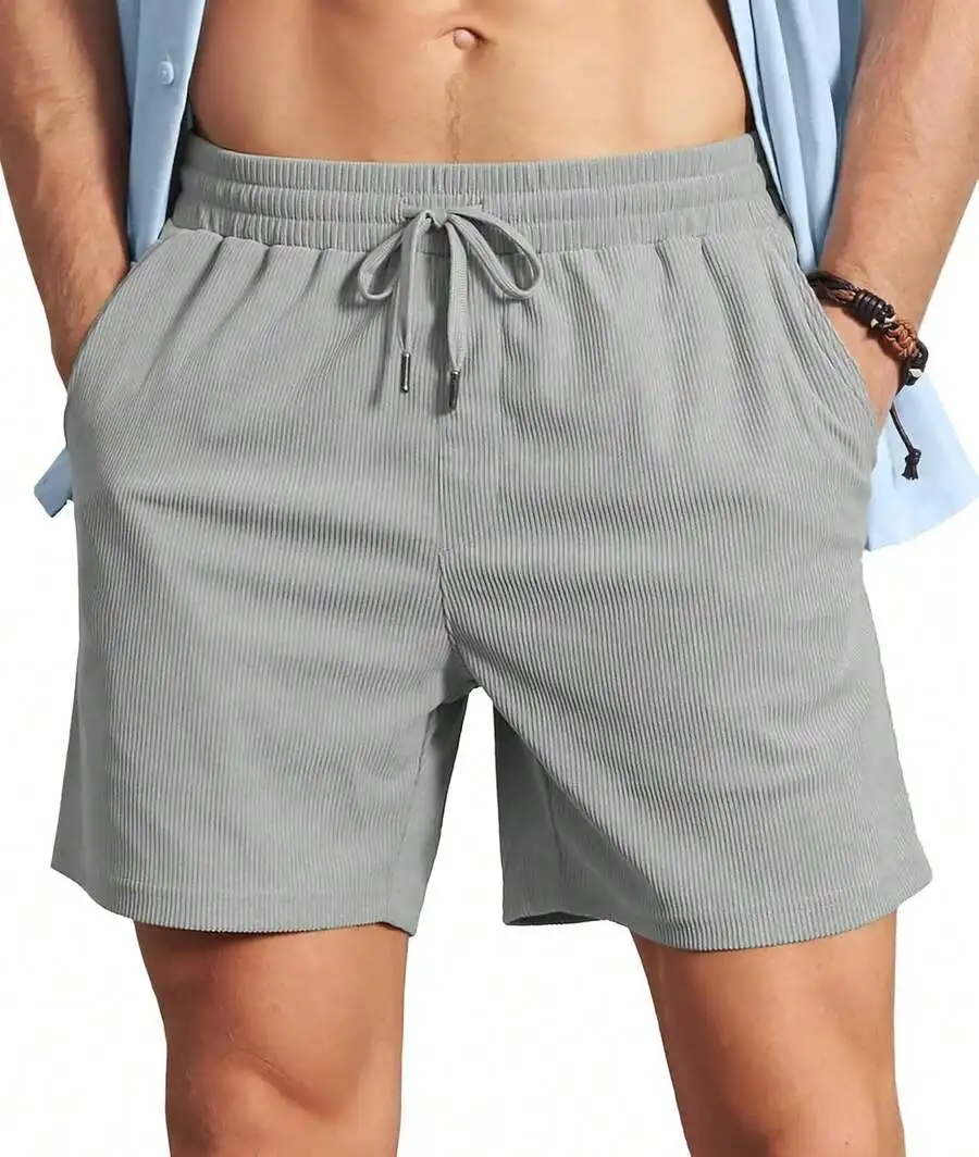 Mens Corduroy Shorts Casual 6 Inch Elastic Waist Drawstring Lightweight Summer Beach Shorts With Pockets
Mens Corduroy Shorts Casual 6 Inch Elastic Waist Drawstring Lightweight Summer Beach Shorts With Pockets