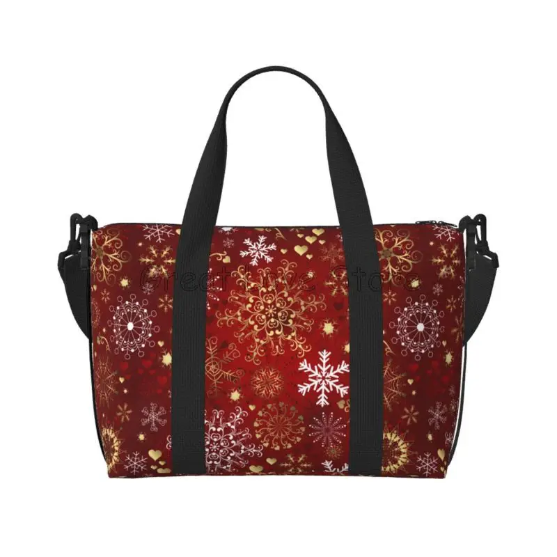 Christmas Snowflakes Red Print Travel Duffle Bags Unisex Multifunctional Durable Handbags Weekender Overnight Luggage Bag
Christmas Snowflakes Red Print Travel Duffle Bags Unisex Multifunctional Durable Handbags Weekender Overnight Luggage Bag