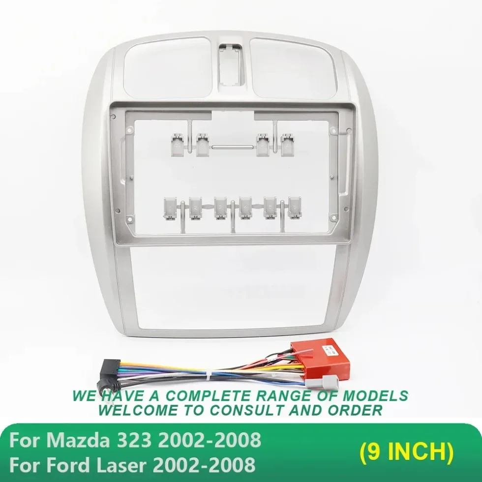 Автомобильная аудиозащитная рамка, 9-дюймовый адаптер Android, комплект панели приборной панели для Mazda 323 Ford Laser Haima Freema 2002-2008
Автомобильная аудиозащитная рамка, 9-дюймовый адаптер Android, комплект панели приборной панели для Mazda 323 Ford Laser Haima Freema 2002-2008