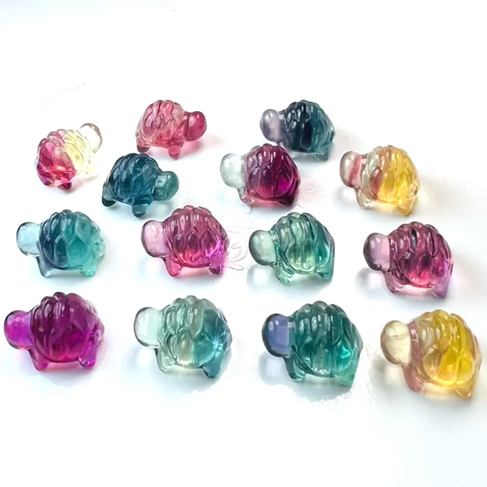 1pc Natural Stone Fluorite Crystals Turtle Mini Carvings Statue Tortoise Rainbow Fluorite Crystal Carving Home Room Decoration
1pc Natural Stone Fluorite Crystals Turtle Mini Carvings Statue Tortoise Rainbow Fluorite Crystal Carving Home Room Decoration