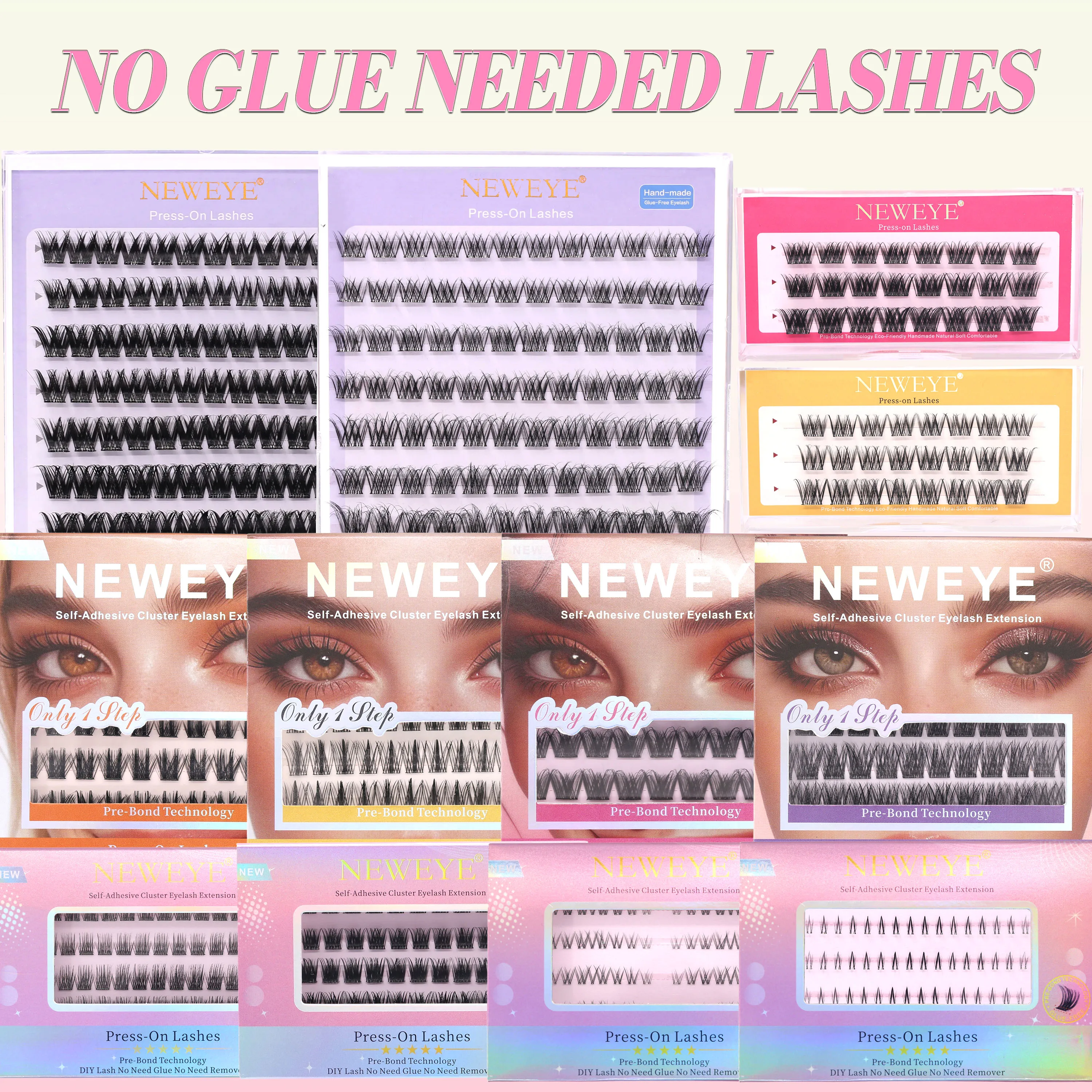 New Natural Series DIY No Glue Needed Eyelash Extension Easy Apply And Reusable 30-100 Clusters Curly Natural Looking Eye Lash
New Natural Series DIY No Glue Needed Eyelash Extension Easy Apply And Reusable 30-100 Clusters Curly Natural Looking Eye Lash