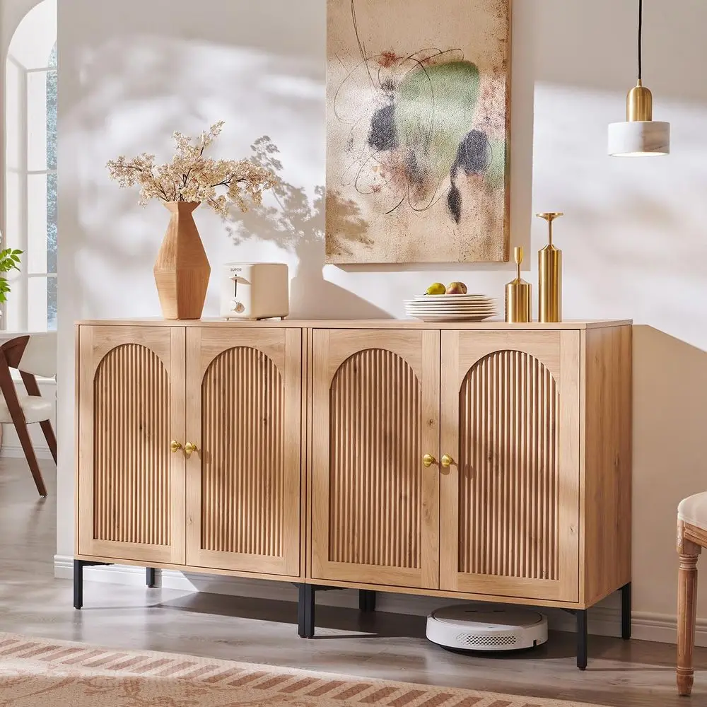 61.75 Wide Arched Sideboard Cabinet with Storage and Adjustable Shelves, Suitable for Dining, Kitchen, Living Room, Entryway in
61.75 Wide Arched Sideboard Cabinet with Storage and Adjustable Shelves, Suitable for Dining, Kitchen, Living Room, Entryway in